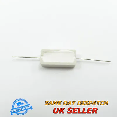 5W Horizontal Ceramic Power Resistors 0.1R - 100K Ohm Cement Watt Wirewound  • £2.53