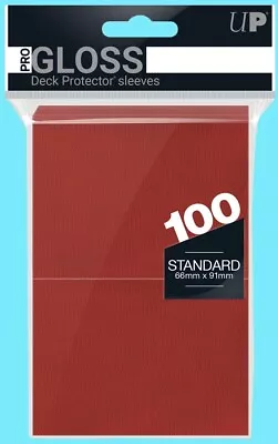 100 Ultra Pro RED DECK PROTECTOR Standard Size Card Sleeves NEW Mtg Ccg Magic • $11.59