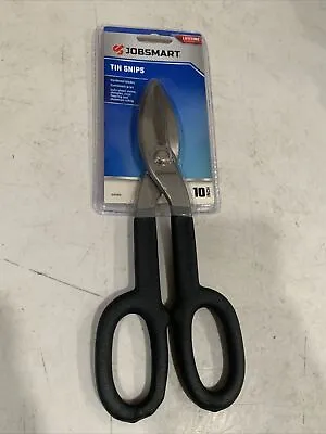 New Job Smart 10  Straight Cut  Tin Snips Sheet Metal Cutter Scissors Steel • $19.99