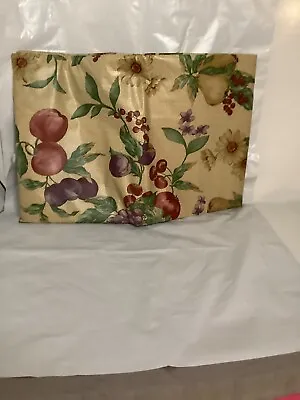 Tablecloth 52” X 90” Oblong Fall Fruit Apples Clover Valley Vinyl Cotton Back08 • $12.99