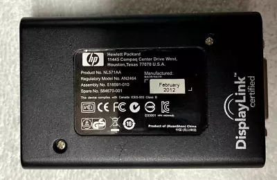 HP NL571AA USB 2.0 External Graphics Adapter Model AN2464 584670-001 • $11.99