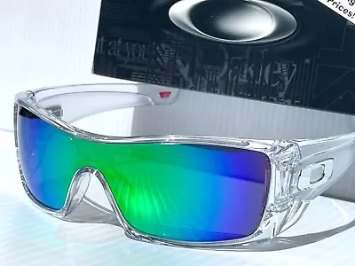 NEW Oakley BATWOLF Shiny Clear POLARIZED Spectra Jade Mirror Lens Sunglass 9101 • $148.87