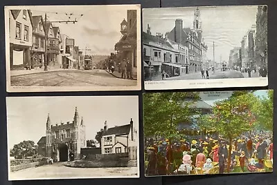 4 Early Colchester Essex Postcards -North Hill High Street Castle Park & Abbey • £10