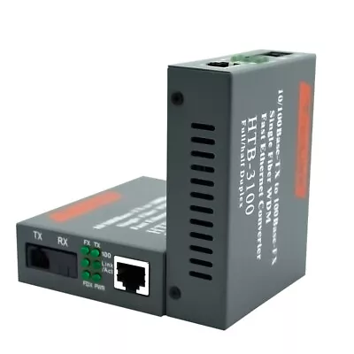 Premium 100Mbps Ethernet To Fiber Optic Media Converter SC 1Pair • $20.17