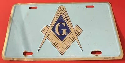 Mason Booster License Plate Masonic Lodge Fraternal Order Freemason • $6.99