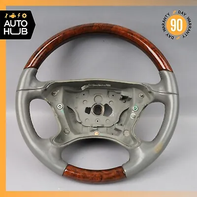 03-09 Mercedes W209 CLK500 SL500 CLK320 Steering Wheel Walnut Wood Gray OEM • $269.75