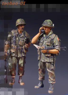 $16.11 • Buy 1:35 Resin Soldier Figures Model Kit Vietnam War American Soldiers 2 Man XD168