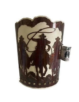 Vintage RARE G.A. Guthrie Rick Guthrie Southwest Western Cowboy Metal Lamp Shade • $199.99