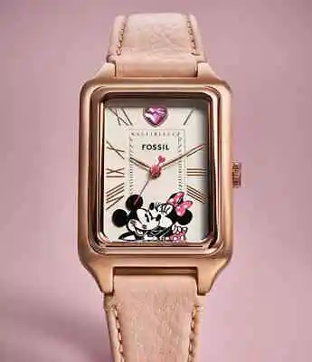 Disney X Fossil Mickey Minnie LE1188 Pink Watch Limited To 1414 Watches 2024 New • $298