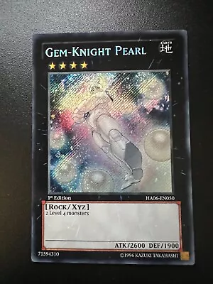 Gem-Knight Pearl HA06-EN050 Secret Rare 1st Edition Near Mint Yugioh • $1.85