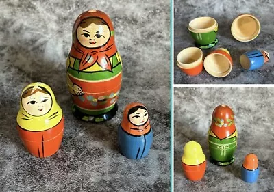 Vintage Russian Nesting Dolls Made In The USSR Retro Soviet Era 1965 Babushka • $3.79