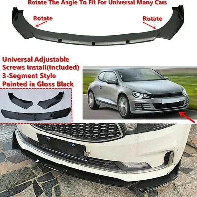 Add-on Universal For Honda Audi Mazda Front Bumper Lip Splitter Adjustable • $63.12