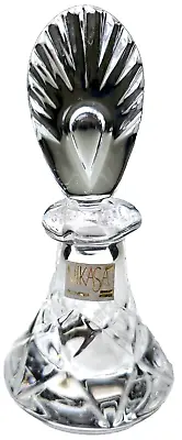 Vintage Mikasa Slovenia Round Perfume Bottle Cut Glass Crystal Bottle W/ Stopper • $21.99