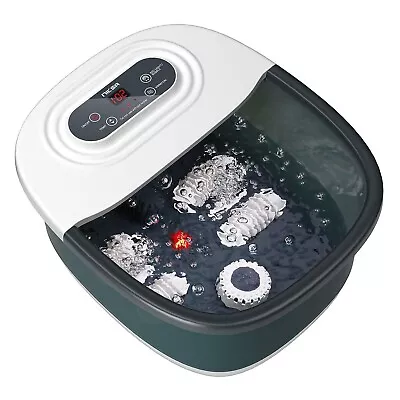 NIKSA Foot Spa Bath Massager Heat Bubbles Vibration And Red Light 4 Massage • $33.15