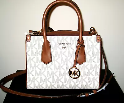 NWT Michael Kors Signature Maple Satchel Shoulder Handbag Vanilla/Brown 🎀 NEW • $139.99