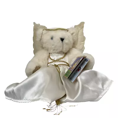 The Vermont Teddy Bear Company Angel With Halo Gown Wings Original Box • $27.99