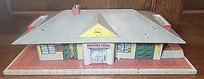 Vintage Toy 1940’s Marx Tin Metal Train Station Glendale Waiting Room Express • $64.99