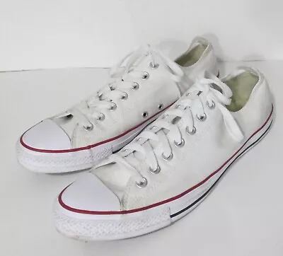 Men’s White CONVERSE Chuck Taylor All Star Sneaker Low Top  Size 10.5 • $25