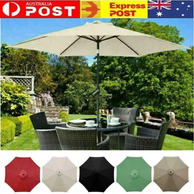 $49.88 • Buy 2/2.7/3m Replacement Outdoor Parasol Canopy Cover Umbrella Sunshade Garden Tent