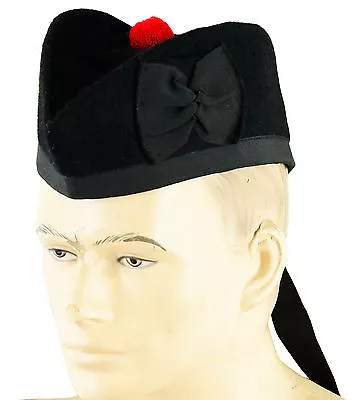 Scottish Glengarry Wool Piper Hat 4 Kilts Army Bagpipe • £11