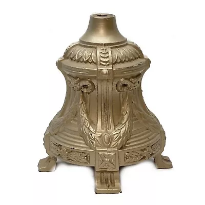 Lamp Base Foot Gold Tone Metal Victorian Style Ornate Footed Vintage 7 1/4  H. • $34.97