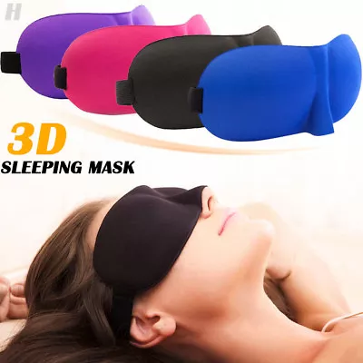 $3.09 • Buy 3D Soft Sleeping Eye Mask Blindfold Sleep Travel Shade Relax Cover Light Blinder