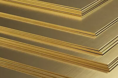 £235.96 • Buy Natural Brass Sheet Metal Guillotine Cut - 0.3mm To 3.0mm - Multiple Sizes