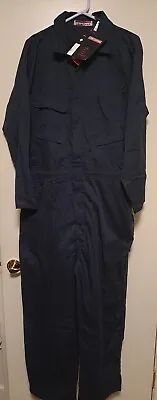 New Vtg XL Teflon Coveralls Sears Craftsman Navy Work Overalls Mechanic Jumpsuit • $151.75