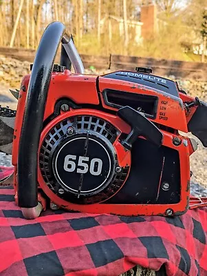 HOMELITE 650 CHAINSAW 100cc VINTAGE RUNNING MUSCLE 🪚 SAW • $420