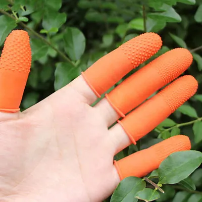 100pcs Thicken Nail Art Natural Rubber Finger Protectors Gloves Cots Cov-r- • $5.23