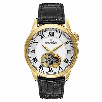 Dreyfuss & Co 1925 Open-Heart Men’s Swiss Made Automatic Watch $1850 NEW • $599.99