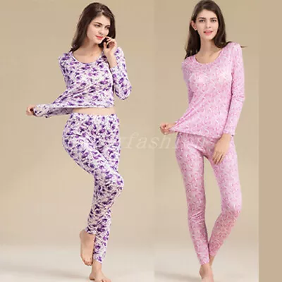 $36.90 • Buy Women Mulberry Silk Thermal Underwear Set Long Johns Base Layer Top&bottom Sets