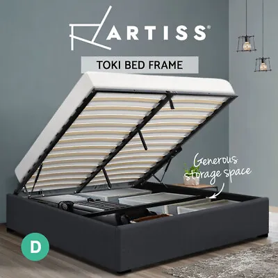 $213.71 • Buy Artiss Bed Frame Double Size Gas Lift Base With Storage Platform Fabric