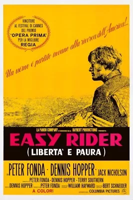 1969 EASY RIDER Vintage Motorcycle Movie Poster Print ITALY A 24x16 9mil PAPER • $25.95