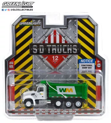 Greenlight 1:64 SD Trucks Series 11 2020 Mack Granite Dump Truck Waste Managemnt • $17.99