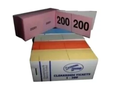 Raffle Cloakroom Tickets Number 1-200 Book Tombola DrawSpinner BrandNumbered • £2.49