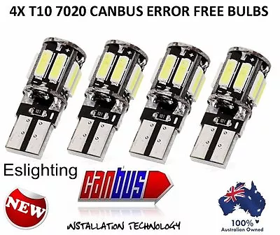 4x Canbus T10 12v W5w 7020 Cool White Led Car Tail Side Lights Turn Park Bulb  • $10.85