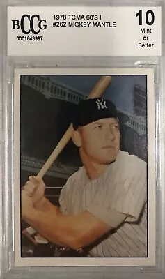 Mickey Mantle 1978 Tcma #262 Bccg 10 • $149.99