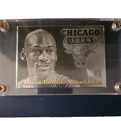 Michael Jordan  1996  Metal  5/10  Platinum Portraits  Chicago Bulls • $900