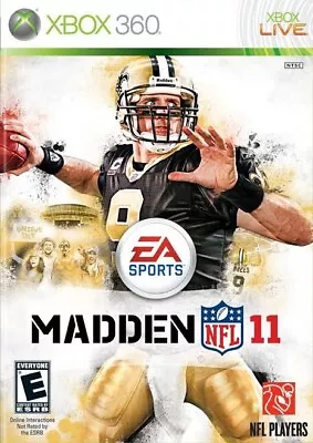 Madden NFL 11 Xbox 360 Game PAL Drew Brees Cover Game + VGC Included • $8.95