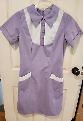 EUC Vtg Rol-Jean Dacron Size 12 Waitress Maid  Dress Costume Lavender Purple • $30