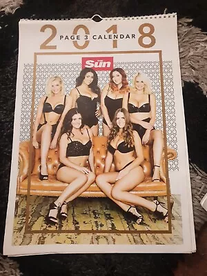 £4.99 • Buy The Sun Page 3 Girls Calendar 2018 Topless Glamour NEW SEALED