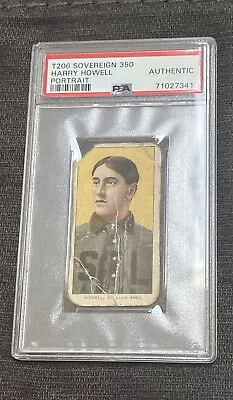 1909 T206 Harry Howell - Sovereign Back - PSA Authentic  • $64.99