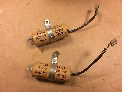 2 Vintage Micamold Paper Capacitors 4 Uf 10v Axial Tube Amp Crossover Caps 1961 • $8