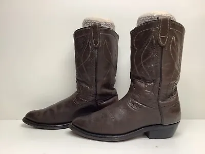 Vtg Mens  Sears Cowboy Brown Boots Size 5.5 D • $22.99