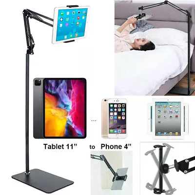 Adjustable Tablet Phone Floor Stand Bed Clip Mount Holder For IPhone IPad 175cm  • $19.89