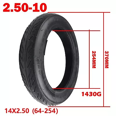 2.50-10 Vacuum Tire 14 Explosion Proof Tubeless Tire For Battery Car/Mini Moto • $85.73