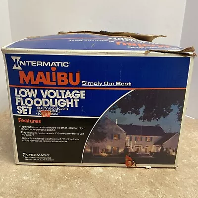 Intermatic Malibu Low Voltage Floodlight Set LV1076T Outdoor VTG New Open Box • $79.95