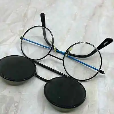 Vintage Round Flip Up Sunglasses Eyeglasses Frames TD5G4-10 • $27