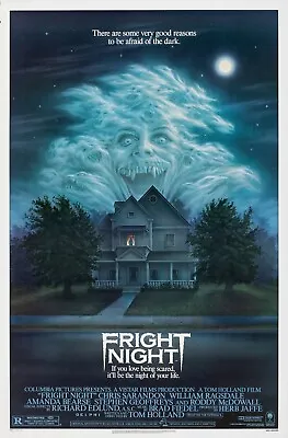 FRIGHT NIGHT RETRO 80s MOVIE POSTER Classic Greatest Cinema Wall Art Print A4 • £3.75